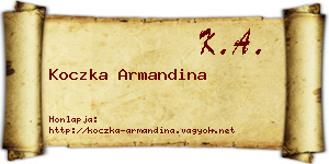 Koczka Armandina névjegykártya